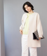 フォルムスリーブミドルコート【洗濯機OK】