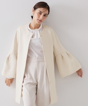 フレアスリーブミドルコート【洗濯機OK】