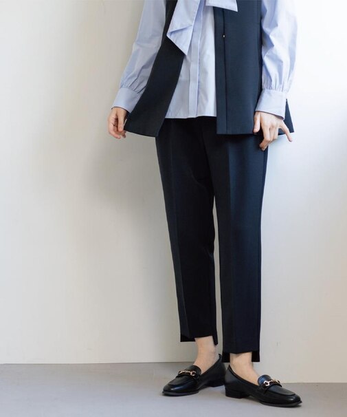 ステップヘムテーパードパンツ/セットアップ対応可【洗濯機OK】