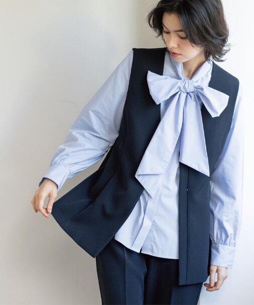 ペプラムジレ/セットアップ対応可【洗濯機OK】