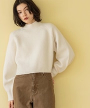 MIXミドルゲージショートあぜニット【洗濯機OK】