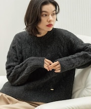 MIXミドルゲージケーブルニット【洗濯機OK】