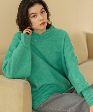 ふわふわハイネックニット【洗濯機OK】