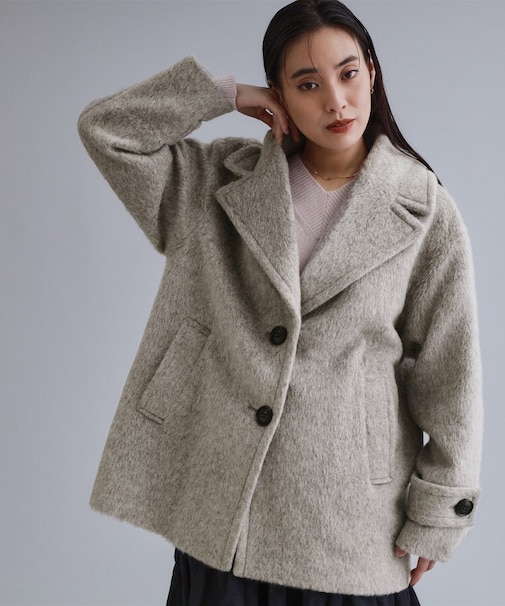 【es】《Mapel／マペル》シャギーミドルコート