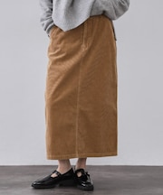 コーデュロイナロースカート【洗濯機OK】