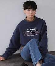 裏毛プリント刺繍ロゴ【洗濯機OK】