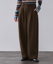 メランジ カーヴィーパンツ【洗濯機OK】