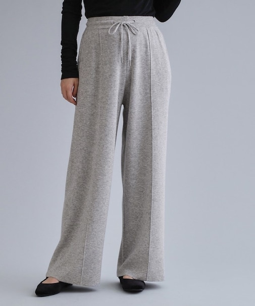 【es】ニットワイドパンツ【洗濯機OK】