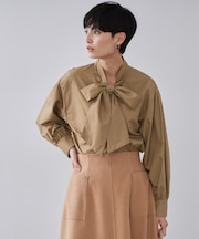 ボウタイブラウス【洗濯機OK】