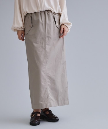 【es】リブナロースカート【洗濯機OK】