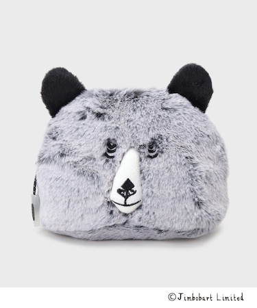 【ジムボバートコラボ】フェイクファーアニマルフェイス型ポーチ