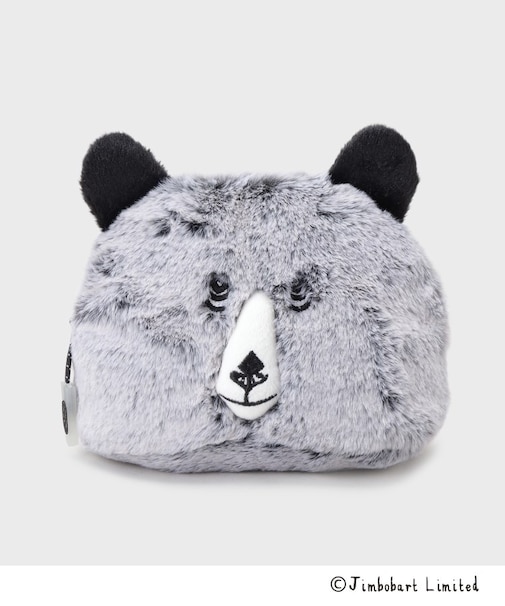 【ジムボバートコラボ】フェイクファーアニマルフェイス型ポーチ