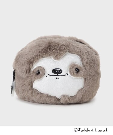 【ジムボバートコラボ】フェイクファーアニマルフェイス型ポーチ