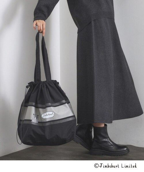 びっぐばーど様　ブラック38 ジムボバートコラボ】ポケッタブルBIGトートバッグ｜オペーク ドット