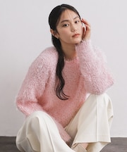 シャギーラメニット【洗濯機OK】