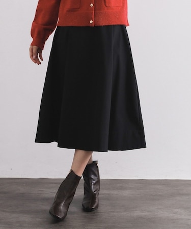 メモリータフタフレアスカート【洗濯機OK】