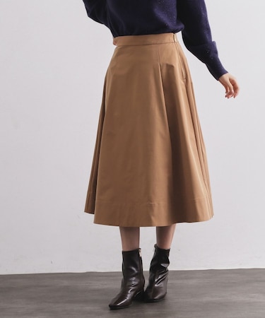 メモリータフタフレアスカート【洗濯機OK】
