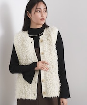 ループヤーンニットベスト【洗濯機OK】