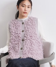 ループヤーンニットベスト【洗濯機OK】