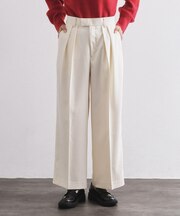 カルゼタックワイドパンツ【洗濯機OK】