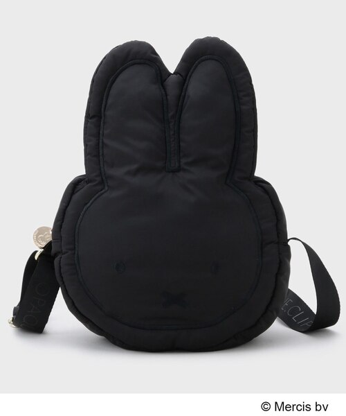 新品　miffy　OPAQUE.CLIP　フェイス型ショルダーバッグ　黒ミッフィ コラボ】miffy x OPAQUE.CLIP フェイス型軽量パフィーショルダー