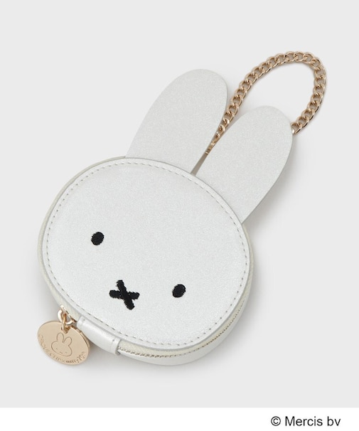 【コラボ】miffy ｘ OPAQUE.CLIP ミラー付き合皮フェイス型チャーム