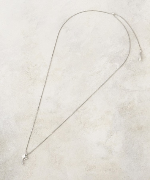 ビジュー付きスライドネックレス