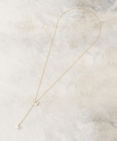 フェイクパールスライドネックレス