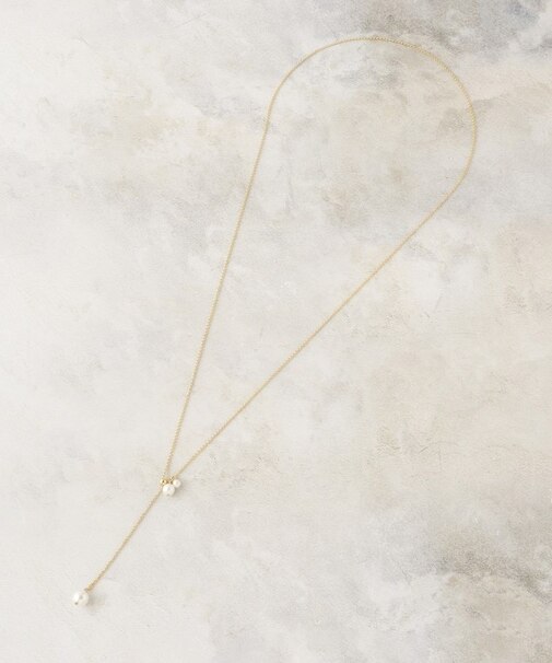 フェイクパールスライドネックレス