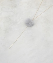 ミンクファー×ビジュースライドネックレス