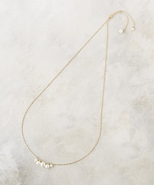 2WAYフェイクパールスライドネックレス