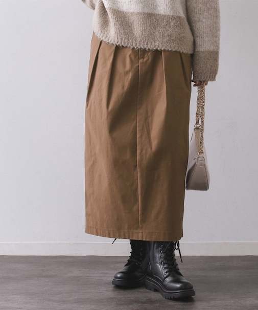 ストレッチタックナロースカート【洗濯機OK】