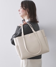シュリンク合皮大容量トートバッグ【人間工学／軽量／A4サイズ対応／2WAY】