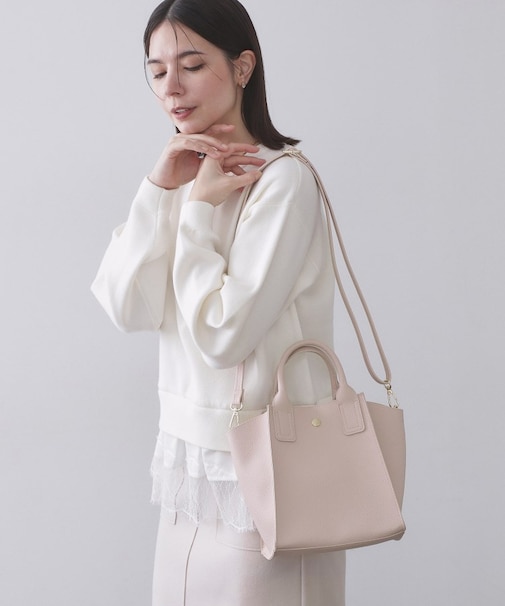 サイドウィングミドルトートバッグ【2WAY／軽量】