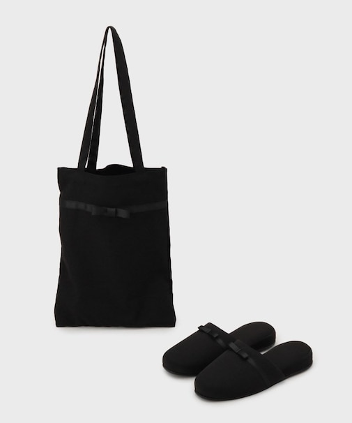 【セレモニー】2層トート付きスリッパ