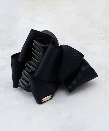 リボンモチーフ マーブルヘアクリップ