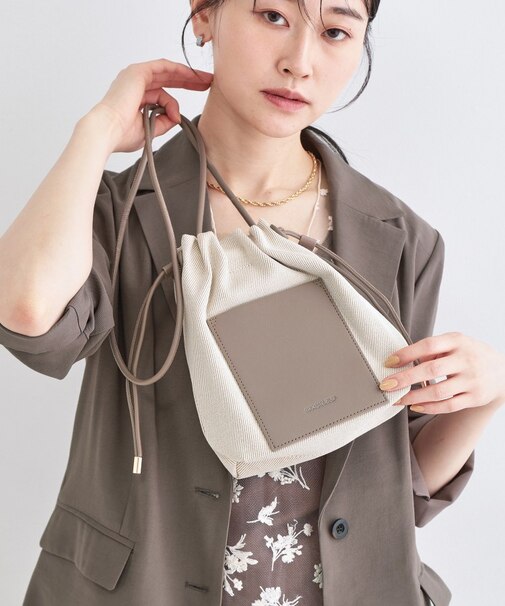 素材アソートサイドドロストミニショルダーバッグ【長さ調整可能】