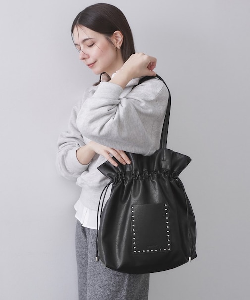 素材アソートドロストデザイン巾着トートバッグ【A4サイズ対応】