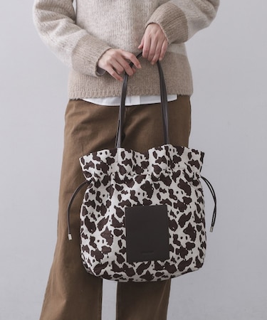 素材アソートドロストデザイン巾着トートバッグ【A4サイズ対応】