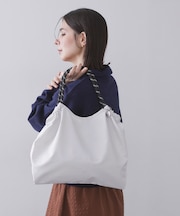 ロープハンドルドロストミドルトートバッグ【軽量／A4サイズ対応】