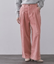 コーデュロイタックワイドパンツ【洗濯機OK】