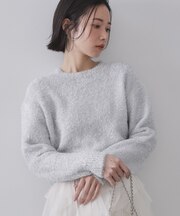 きらきらフェザーニット【洗濯機OK】