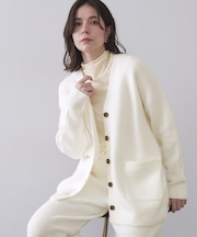 マシュマロタッチVネックニットカーディガン/セットアップ対応可【洗濯機OK】