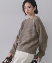 モールヤーンメッシュニット【洗濯機OK】