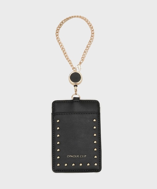 【リール付】スタッズデザインパスケース