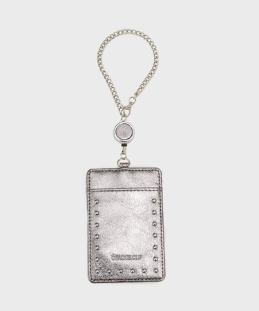 【リール付】スタッズデザインパスケース