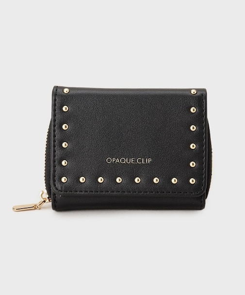 スタッズデザイン 三つ折りミニウォレット