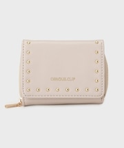 スタッズデザイン 三つ折りミニウォレット