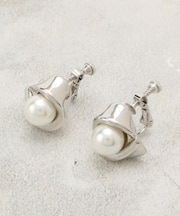 フェイクパール・メタルイヤリング