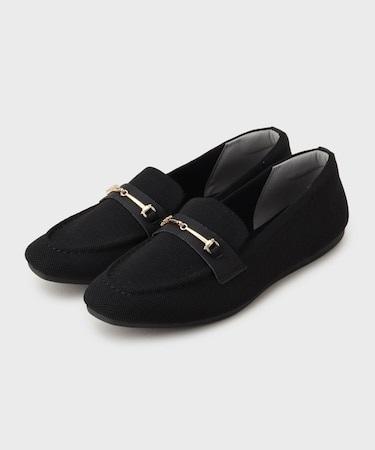 スクエアトゥニットローファー